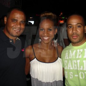 Contributed
Sumfest - (from left) Taki Miller, Annmerita Golding and Chris Blythe made the Red Stripe Swag Deck their place of choice to hang out during International Night 1 of Reggae Sumfest on Friday July 22 in Montego Bay.