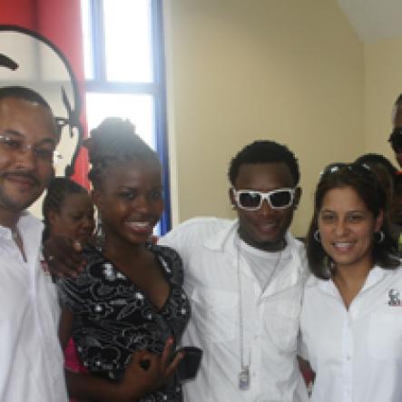Anthony Minott/Freelance Photographer
KFC-sponsored Digicel Rising Stars Road Show for the top two contestants at the Oasis Plaza branch of KFC, in Spanish Town on Staurday, September 5, 2009.