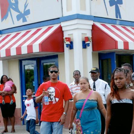 Winston Sill / Freelance Photographer
                                                                                 The gang has arrived!                                                                                                                                                                                                                                                                                                                                                                                                                                                                                                                 Digicel Rising Star final three performs on KFC concert and treat for children from places of safety, held at KFC, Portmore Mall on Saturday August 29, 2009.