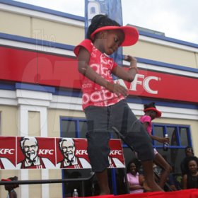 Anthony Minott/Freelance Photographer
KFC-sponsored Digicel Rising Stars Road Show for the top two contestants at the Oasis Plaza branch of KFC, in Spanish Town on Staurday, September 5, 2009.