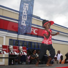 Anthony Minott/Freelance Photographer
KFC-sponsored Digicel Rising Stars Road Show for the top two contestants at the Oasis Plaza branch of KFC, in Spanish Town on Staurday, September 5, 2009.