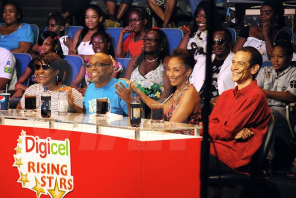 Colin Hamilton/Freelance Photographer                                     
The judges (from left) tanya Stephens (guest judge), Clyde McKenzie, Nadine Sutherland and Anthony Miller, were certainly enjoying a performance.