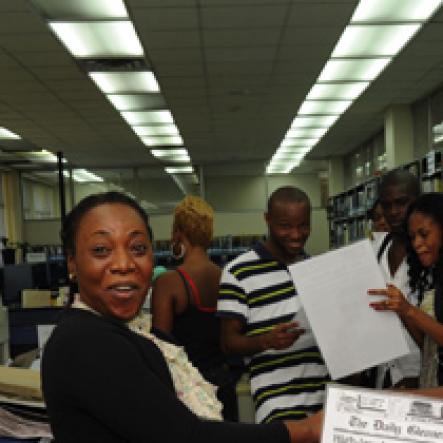 Ricardo Makyn/Staff Photographer.
Rising Star Finalist visit the Gleaner on Monday 13.7.2009.