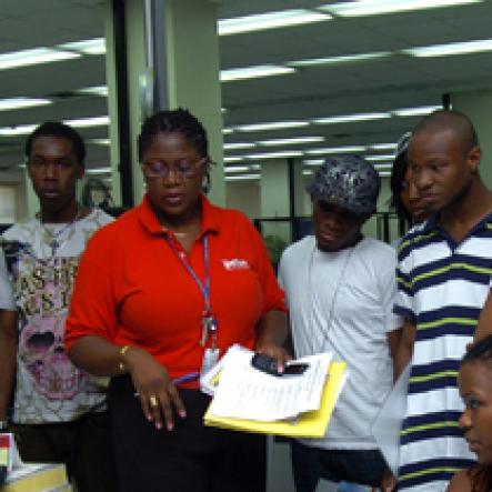 Peta-Gaye Clachar/Staff Photographer
2009 Rising Star contestants tour the Gleaner Company facilities on Monday, July 13, 2009.