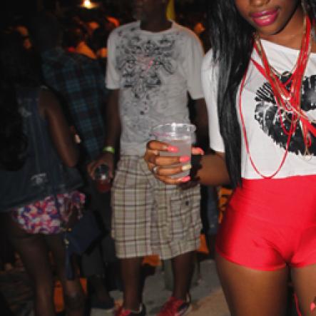 Anthony Minott/Freelance Photographer
Deja looks adourable in this outfit during Rumbar Chug it Sugarman's Beach, Hellshire in Portmore, St Catherine on Sunday, September 16, 2012.