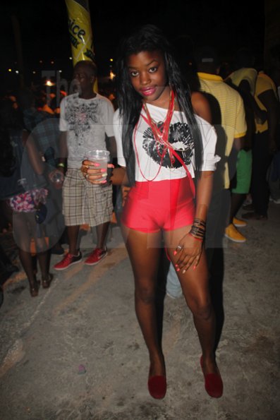 Anthony Minott/Freelance Photographer
Deja looks adourable in this outfit during Rumbar Chug it Sugarman's Beach, Hellshire in Portmore, St Catherine on Sunday, September 16, 2012.