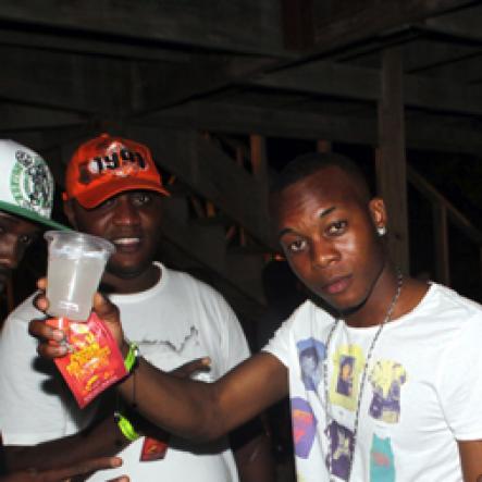 Anthony Minott/Freelance Photographer 
A crew show their support to the event during Rumbar Chug it Sugarman's Beach, Hellshire in Portmore, St Catherine on Sunday, September 16, 2012.