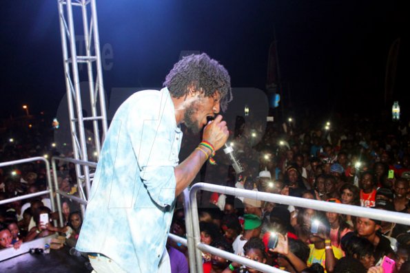Anthony Minott/Freelance Photographer
Highlights from Rumbar Chug it at Sugarman's Beach in Helshire that featured dancehall artiste Aidonia last Sunday.