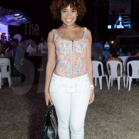 Ian Allen/Photographer
Shaggy and Friends in Concert

Samantha Strachan opted wear a white fitted pants, pairing it with a floral corset top.
