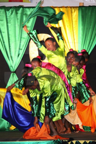 Anthony Minott/Freelance Photographer
Waterford  Missionary church performs, to the spiritual music of 'draw me closer' during Portmore Missionary church dance Ministry's  performance show under the theme: 'Shout' on Portmore Missionary church grounds, on George Lee Boulevard in Portmore, St Catherine on Sunday, October 18, 2009.