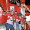                                                                                                                                                                 These dancers were perched on to the side of the music truck during the launch of the Smirnoff Nightlife Exchange project recently.