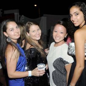 Rudolph Brown/Photographer
from left Joanna Marzouca, Amanda Lechler, sarah Lyn and Victoria Finson at Smirnoff Exclusive at Chateau Xclusive, 3 Cherry Drive, Cherry Gardens on New Years Eve Friday, December 31-2010