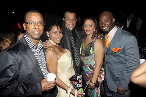 Rudolph Brown/Photographer
From left Norman Horne, Sandra Gregory, Laurie Broderick, Garth Walker and his wife Kimisha at Smirnoff Exclusive at Chateau Xclusive, 3 Cherry Drive, Cherry Gardens on New Years Eve Friday, December 31-2010
