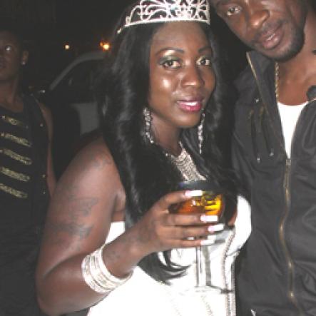 Anthony Minott/Freelance Photographer
Bounty Killer (right), pose with birthday girl, DJ Spice during her birthday bash at Bayside, Portmore, St Catherine on Friday, August 6, 2010.