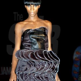 Winston Sill / Freelance Photographer
Jotasha Turnbull rocks a design by Les Campbell at Saint International Style Week International Mecca of Style Fashion Show, held at Fort Charles, Port Royal on Saturday night July 10, 2010.