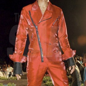 Colin Hamilton
Rick B's uses zips in this red ensemble.  Styleweek