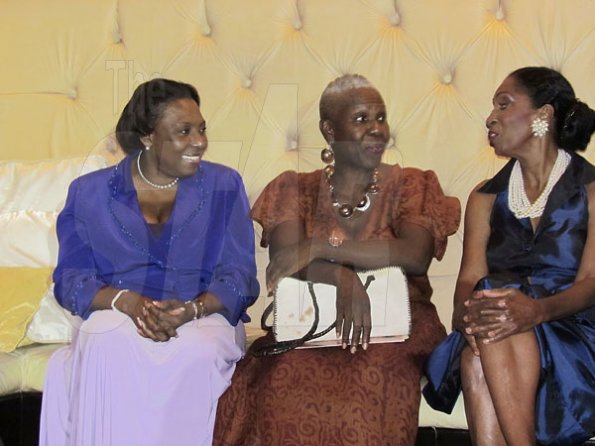 Teino Evans                                                                                                                                                                From left: Minister Olivia Grange, Dr Carolyn Cooper and general manager, Television Jamaica, Kay Osborne engage in light conversation during the launch of The Ity and Fancy Cat Show's fourth season.