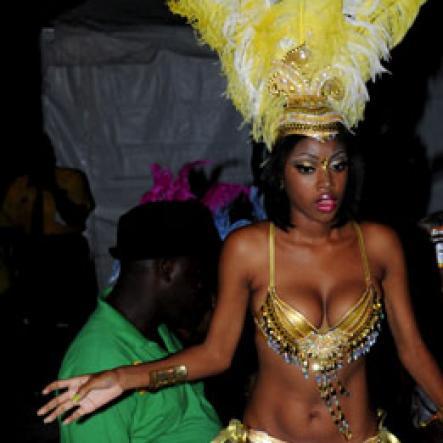 Winston Sill / Freelance Photographer
Bacchanal Jamaica and Appleton Rum presents the 2013 Band Launch Fete, featuring the 2013 costumes, held at Mas Camp, Stadium North on Friday night December 7, 2012.