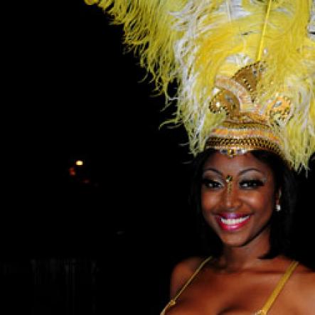 Winston Sill / Freelance Photographer
Bacchanal Jamaica and Appleton Rum presents the 2013 Band Launch Fete, featuring the 2013 costumes, held at Mas Camp, Stadium North on Friday night December 7, 2012.