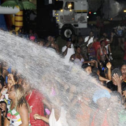 Winston Sill / Freelance Photographer
Island Mas and Kirov Vodka presents the Official and Original Water Party, "The Beach in the City Edition", held at UDC Car Park, Park Boulevard, New Kingston on Sunday January 1, 2012.