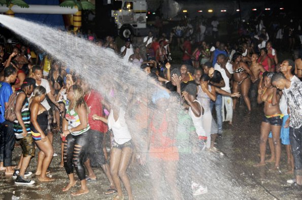 Winston Sill / Freelance Photographer
Island Mas and Kirov Vodka presents the Official and Original Water Party, "The Beach in the City Edition", held at UDC Car Park, Park Boulevard, New Kingston on Sunday January 1, 2012.