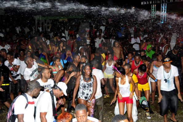 Winston Sill / Freelance Photographer
Island Mas and Kirov Vodka presents the Official and Original Water Party, "The Beach in the City Edition", held at UDC Car Park, Park Boulevard, New Kingston on Sunday January 1, 2012.