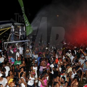 Winston Sill / Freelance Photographer
The Official and Original Kirov Water Party, "Carnival Edition", held at New Kingston Golf Academy, Park Boulevard, New Kingston on Saturday night April 14, 2012.