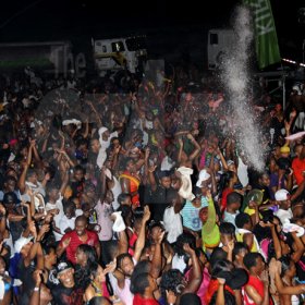 Winston Sill / Freelance Photographer
The Official and Original Kirov Water Party, "Carnival Edition", held at New Kingston Golf Academy, Park Boulevard, New Kingston on Saturday night April 14, 2012.