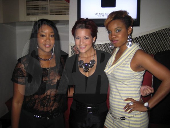 Contributed.

STAR of the month Tifa alongside Tami Chynn and Natalee Storm at Certified Diva Wednesdays at the Quad on Aoril 28, 2010.
