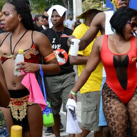 Winston Sill/Freelance Photographer
UWI Carnival Road March, on the Ring Road, UWI Mona Campus on Saturday March 14, 2015.