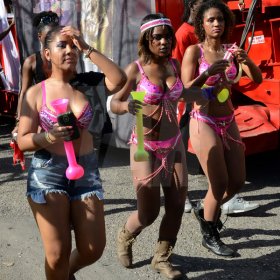 Winston Sill/Freelance Photographer
UWI Carnival Road March, on the Ring Road, UWI Mona Campus on Saturday March 14, 2015.