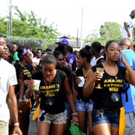 Winston Sill / Freelance Photographer
UWI Carnival Road March, held on the Ring Road UWI, Mona on Saturday March 16, 2013.