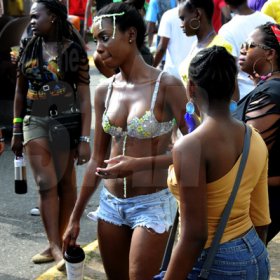 Winston Sill / Freelance Photographer
UWI Carnival Road March, held on the Ring Road UWI, Mona on Saturday March 16, 2013.