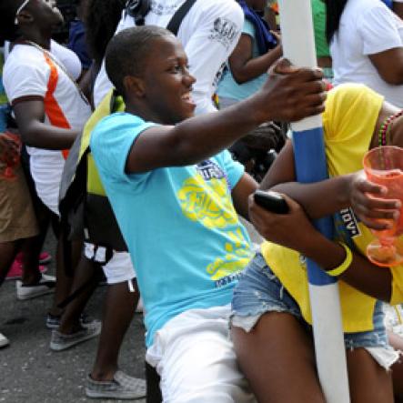 Winston Sill / Freelance Photographer
UWI Carnival Road March, held on the Ring Road UWI, Mona on Saturday March 16, 2013.