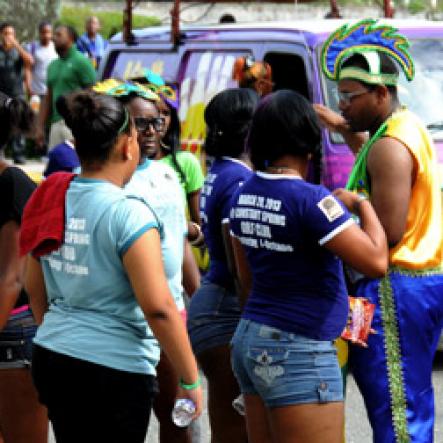 Winston Sill / Freelance Photographer
UWI Carnival Road March, held on the Ring Road UWI, Mona on Saturday March 16, 2013.