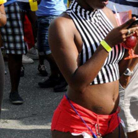 Winston Sill / Freelance Photographer
UWI Carnival Road March, held on the Ring Road UWI, Mona on Saturday March 16, 2013.