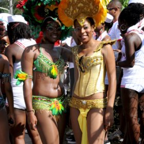 Winston Sill / Freelance Photographer
University of the West Indies (UWI) Carnival  Road Parade, with the theme "Birds of a Feather", held on the Ring Road, Mona Campus on Saturday March 19, 2011.
