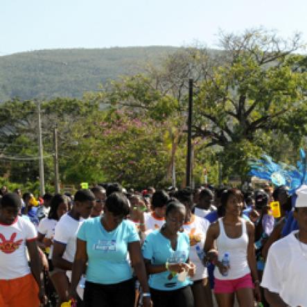 Winston Sill / Freelance Photographer
University of the West Indies (UWI) Carnival  Road Parade, with the theme "Birds of a Feather", held on the Ring Road, Mona Campus on Saturday March 19, 2011.