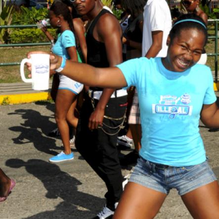 Winston Sill / Freelance Photographer
University of the West Indies (UWI) Carnival  Road Parade, with the theme "Birds of a Feather", held on the Ring Road, Mona Campus on Saturday March 19, 2011.