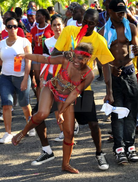 Winston Sill / Freelance Photographer
University of the West Indies (UWI) Carnival  Road Parade, with the theme "Birds of a Feather", held on the Ring Road, Mona Campus on Saturday March 19, 2011.