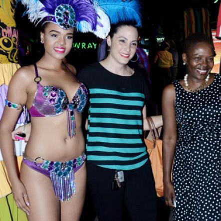 Winston Sill/Freelance Photographer
J. Wray and Nephew host Yardi Gras 2014 the annual Media Party, held at Countryside Club, Courtney Walsh Drive on Tuesday night March 18, 2014. Here are Safia King (left); Kimberly Foote (second left); Nordia craiog (second right); and Ashlie Bennett (right).