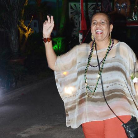 Winston Sill/Freelance Photographer
J. Wray and Nephew host Yardi Gras 2014 the annual Media Party, held at Countryside Club, Courtney Walsh Drive on Tuesday night March 18, 2014. Here is Greta Bogues.