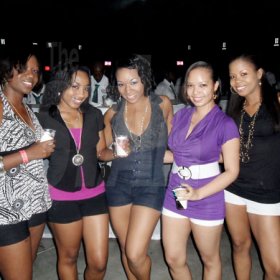 Contributed
And then there were five hotties, from left to right: Yannique Thomas, Jade-Ann Bell, Tara Osbourne, Jillian Lee, and Anika Alvaranga  sporting little shorts jazz up with cute tops.